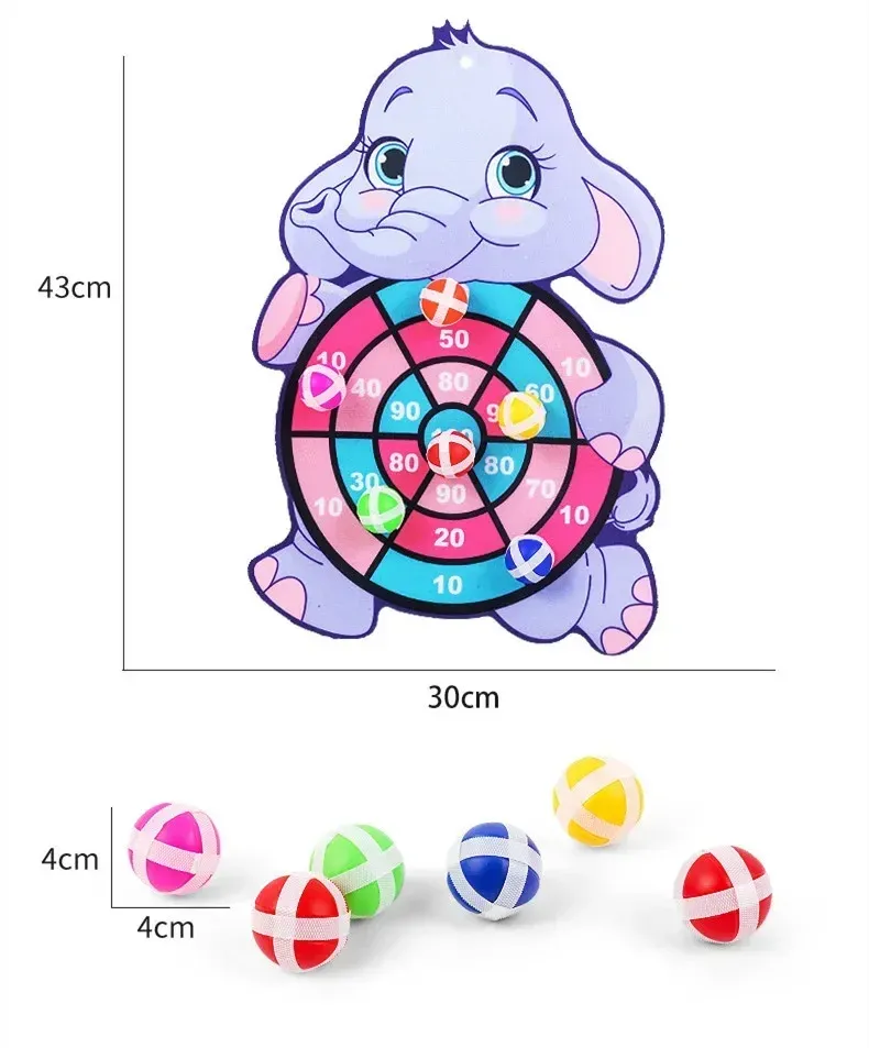 Kids Sticky Ball Dart Board Game Toy - Educational Montessori Indoor Sports for Children, Toddlers, and Gifts showcase 12