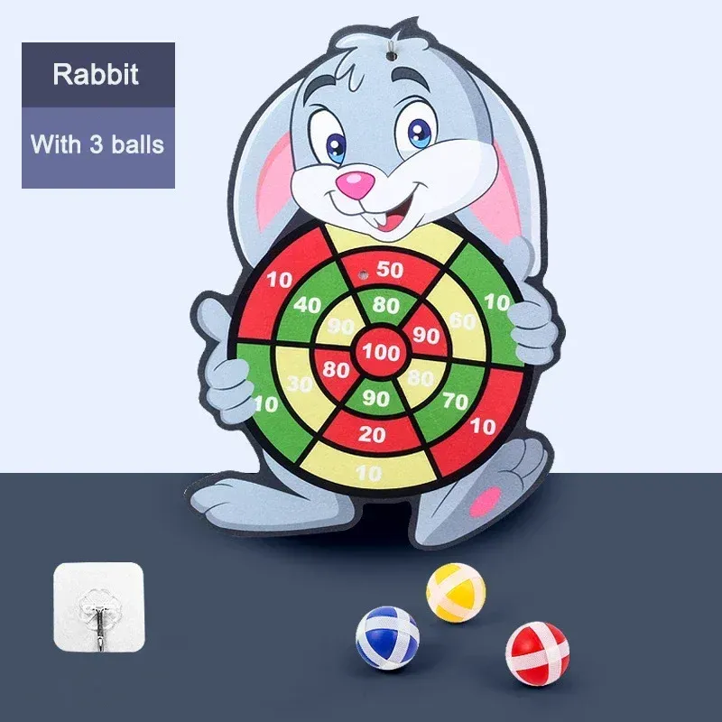 Kids Sticky Ball Dart Board Game Toy - Educational Montessori Indoor Sports for Children, Toddlers, and Gifts thumbnail 5