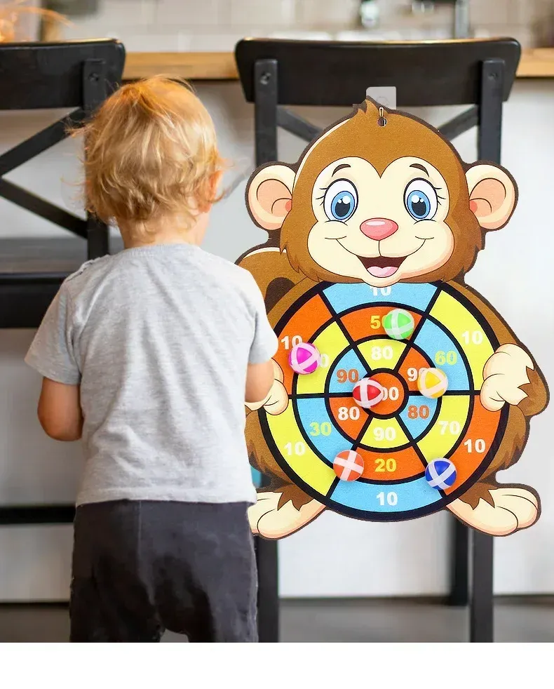 Kids Sticky Ball Dart Board Game Toy - Educational Montessori Indoor Sports for Children, Toddlers, and Gifts showcase 11
