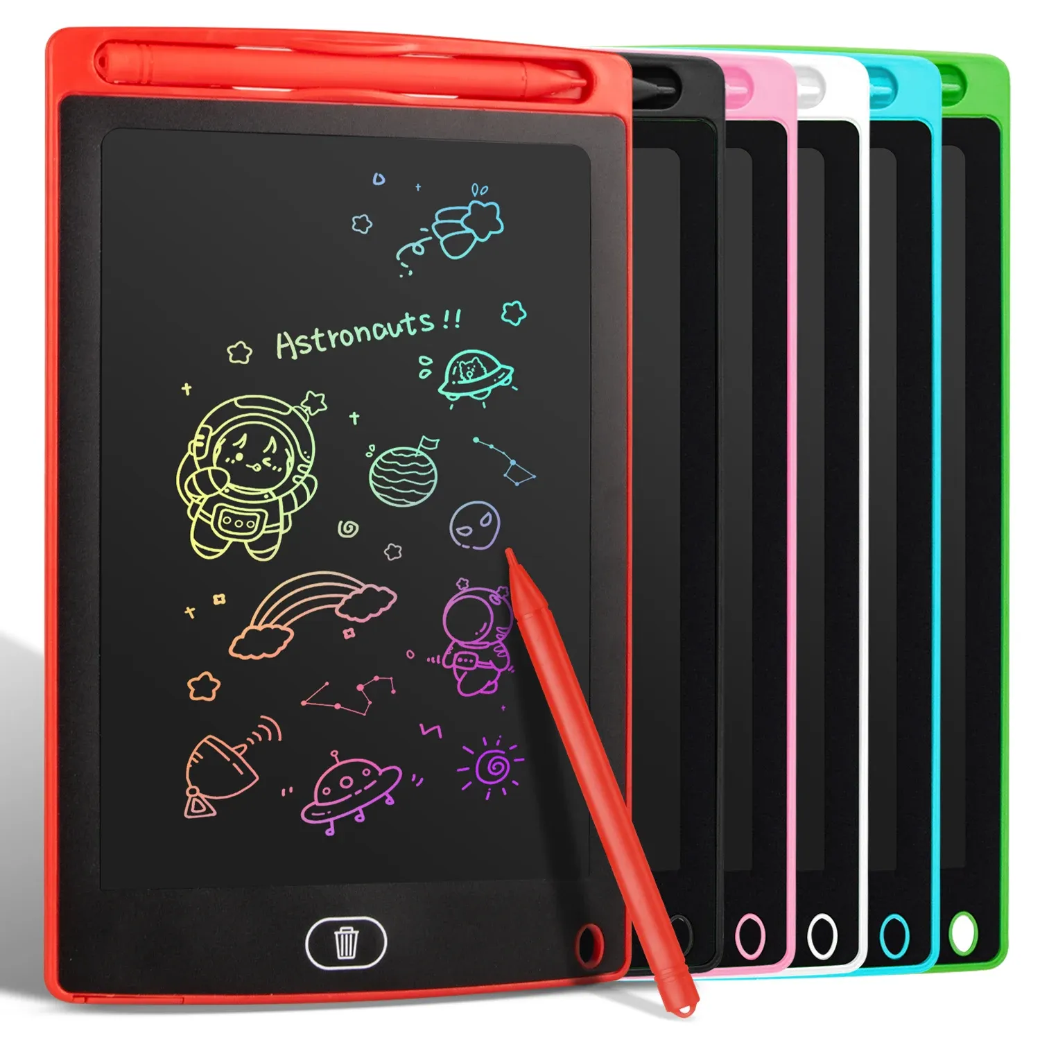 LCD Drawing Tablet for Kids & Adults, 6.5-12 Inch Erasable Doodle Board with Stylus, Rechargeable Educational Toy Gift for Boys Girls, Vibrant Color Screen