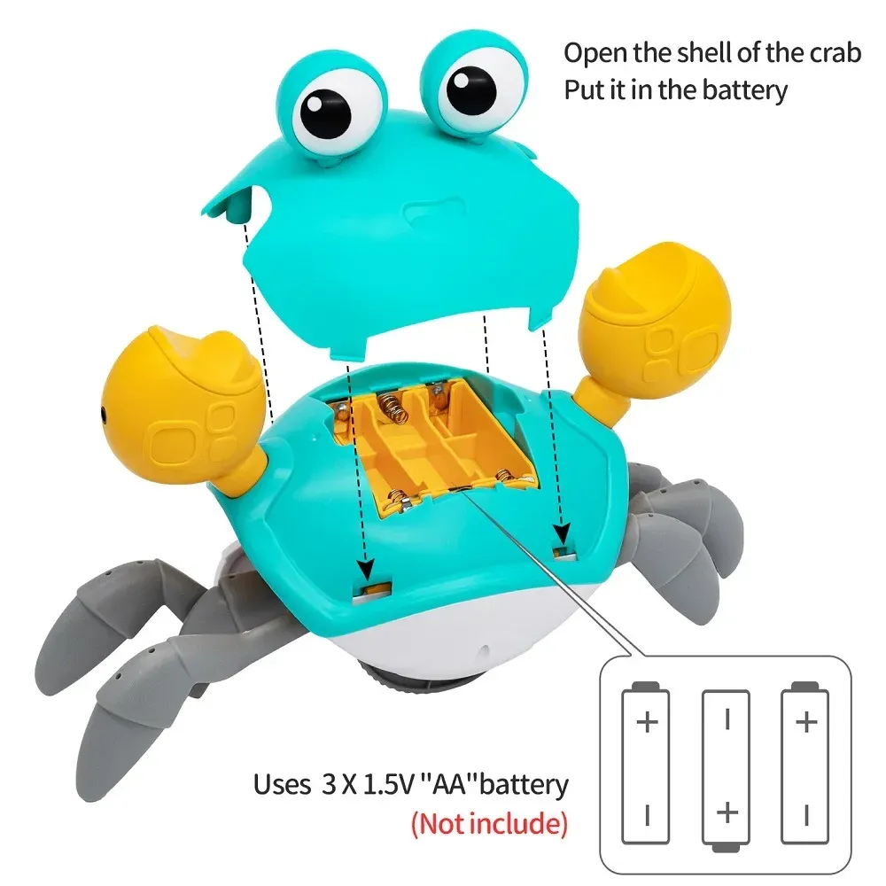 Interactive Dancing Crab Toy for Babies & Kids - Crawling, Escape, Electronic, Birthday Gift, Educational Learning Toy thumbnail 5
