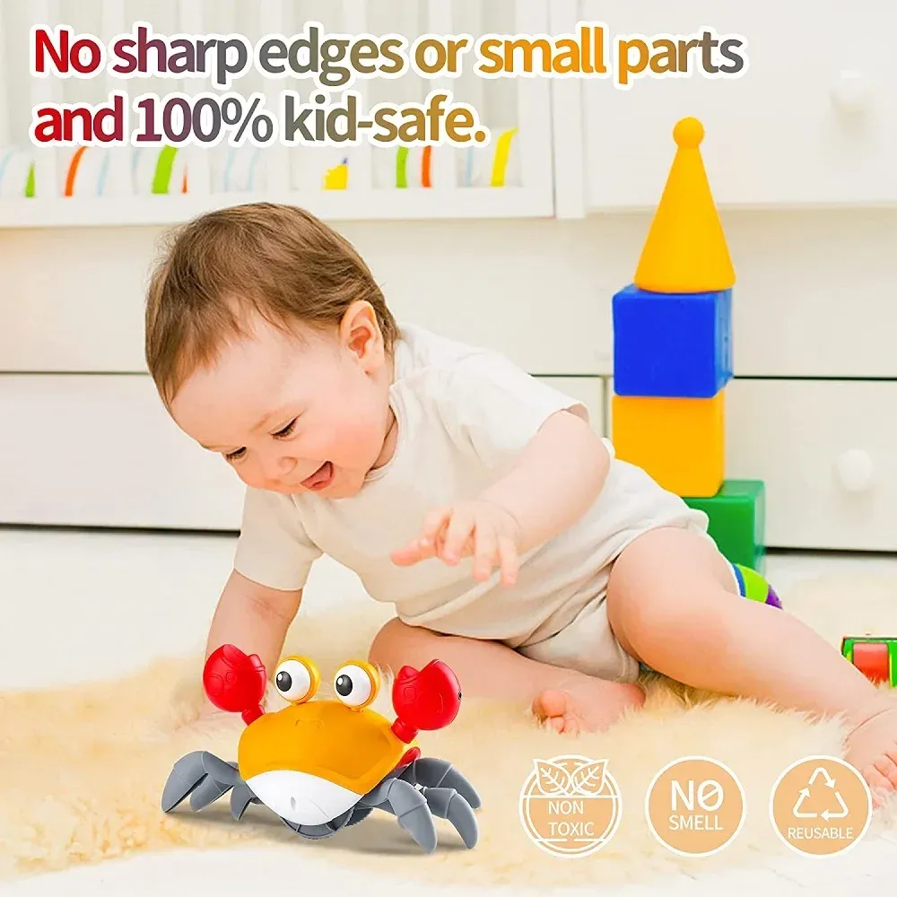 Interactive Dancing Crab Toy for Babies & Kids - Crawling, Escape, Electronic, Birthday Gift, Educational Learning Toy thumbnail 2