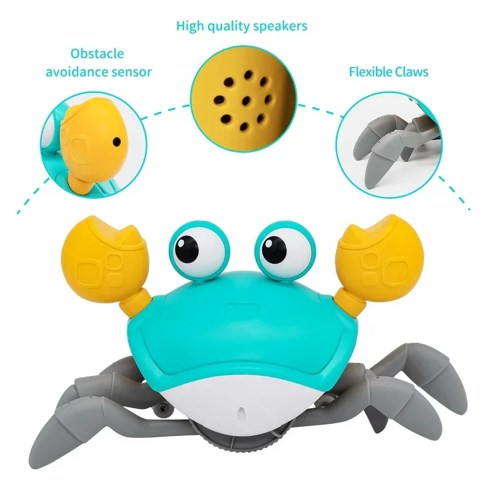 Interactive Dancing Crab Toy for Babies & Kids - Crawling, Escape, Electronic, Birthday Gift, Educational Learning Toy thumbnail 3