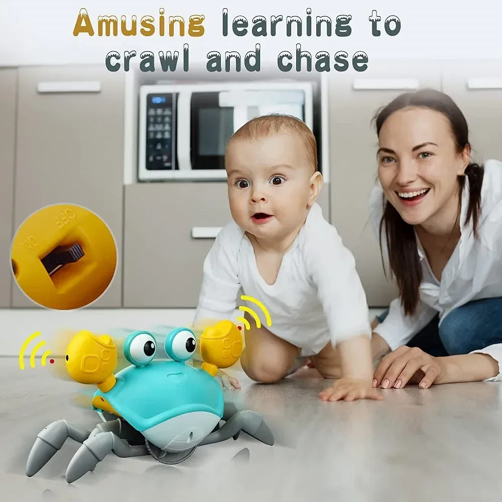 Interactive Dancing Crab Toy for Babies & Kids - Crawling, Escape, Electronic, Birthday Gift, Educational Learning Toy showcase 1