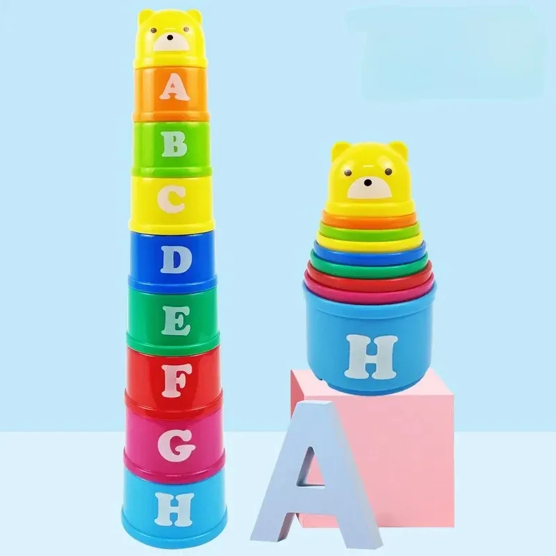 Interactive Baby Stack Cups Toy for Kids - Early Education Puzzle Game, Hand Speed Competition, Shape Sorter, and Beach Play Set for 6 Months to 3 Years Old thumbnail 6