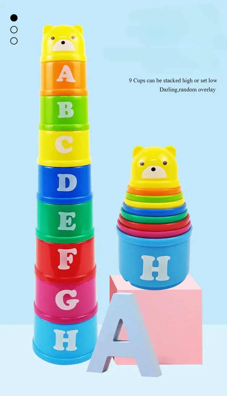 Interactive Baby Stack Cups Toy for Kids - Early Education Puzzle Game, Hand Speed Competition, Shape Sorter, and Beach Play Set for 6 Months to 3 Years Old showcase 10