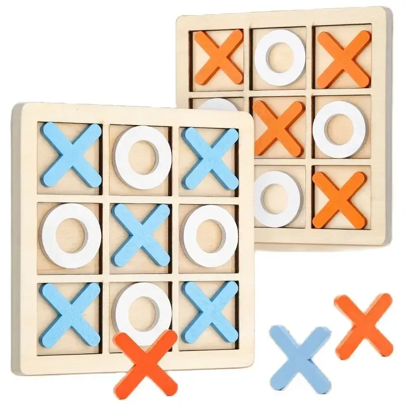 Montessori Wooden Mini Chess Game for Kids, Interactive Brain Training Puzzle, Early Educational Learning Toy for Children Ages 3+, CE Certified Safe