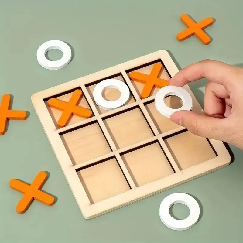 Montessori Wooden Mini Chess Game for Kids, Interactive Brain Training Puzzle, Early Educational Learning Toy for Children Ages 3+, CE Certified Safe thumbnail 4