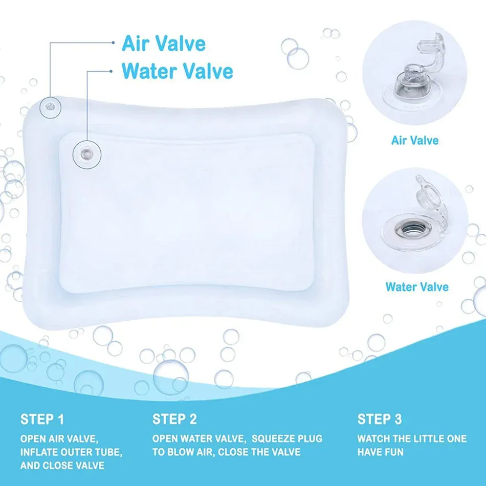 Inflatable Baby Water Play Mat for Tummy Time - PVC Cushion with Floating Fish for Sensory Stimulation, Motor Skill Development, and Early Education Activity for Toddlers showcase 6