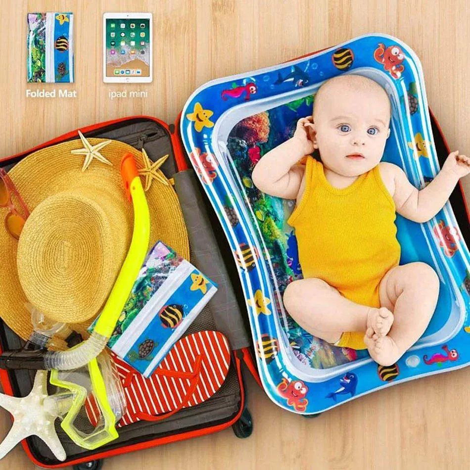 Inflatable Baby Water Play Mat for Tummy Time - PVC Cushion with Floating Fish for Sensory Stimulation, Motor Skill Development, and Early Education Activity for Toddlers showcase 9