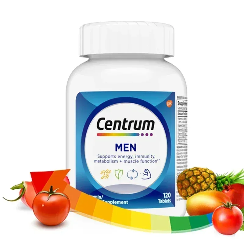Centrum Men's Multivitamin 120 Capsules - Daily B Dietary Supplement with Lycopene for Adult Men's Health Support