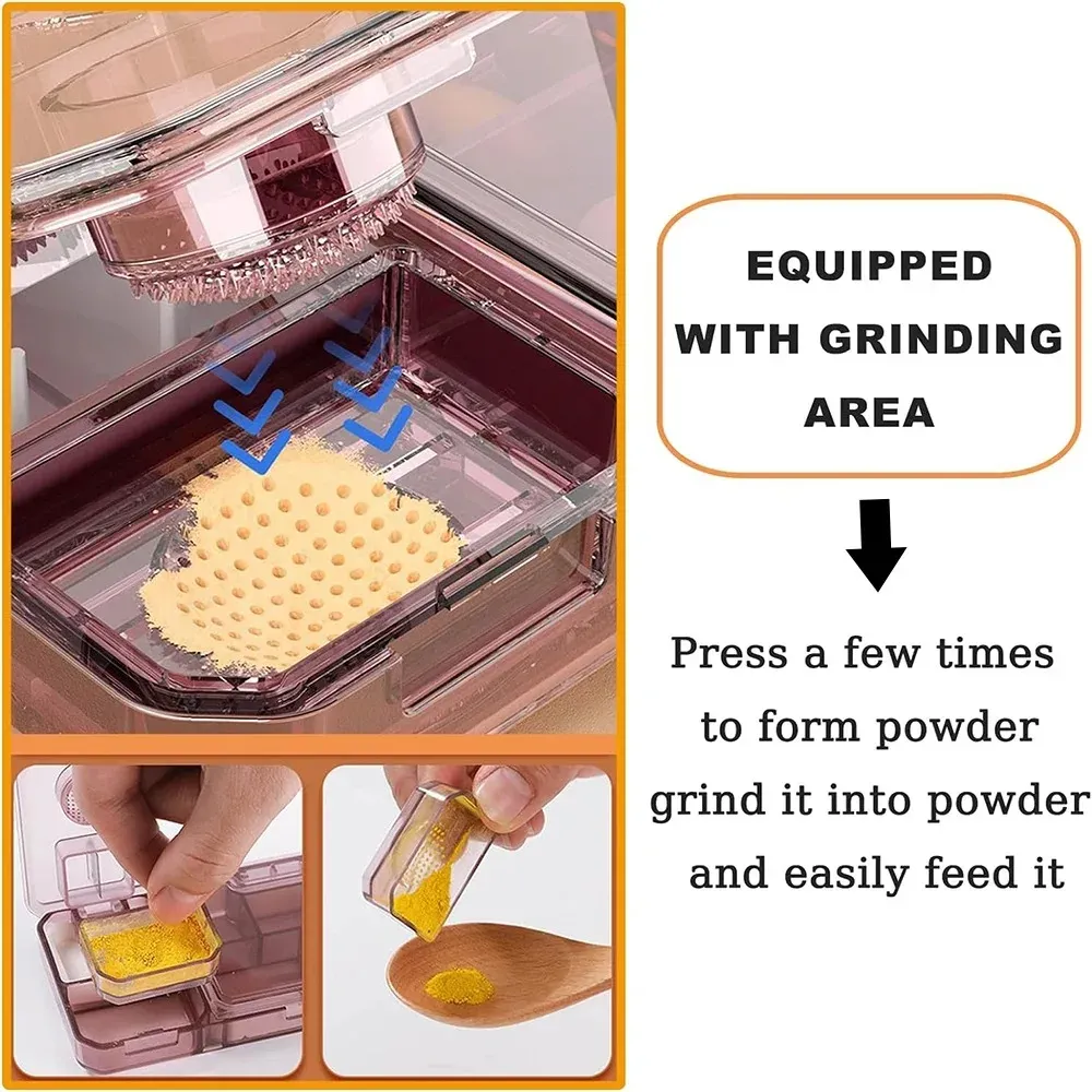 3-in-1 Travel Pill Organizer Box with Cutter & Grinder - BPA-Free, Sealed Moistureproof Case for Vitamins & Tablets showcase 4