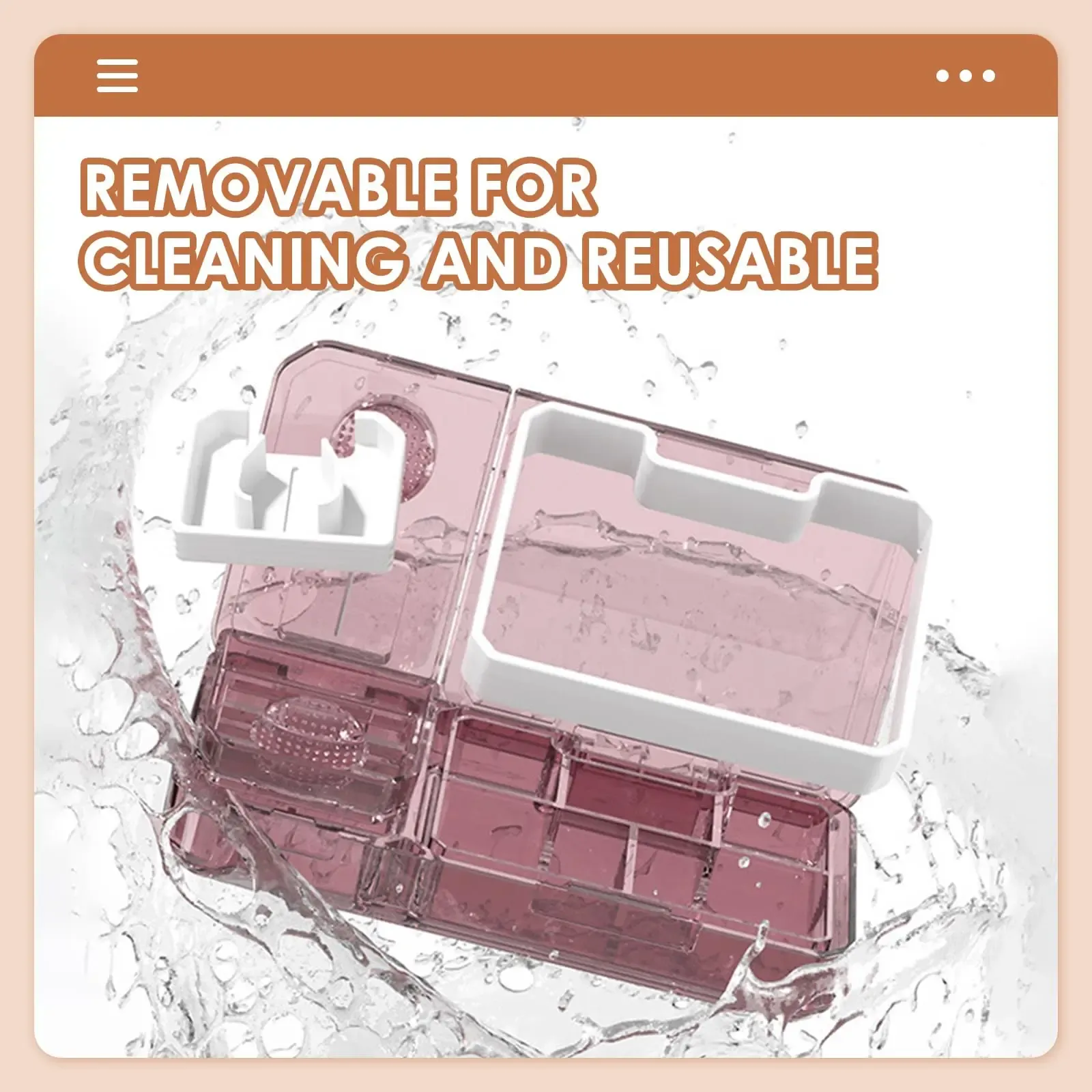 3-in-1 Travel Pill Organizer Box with Cutter & Grinder - BPA-Free, Sealed Moistureproof Case for Vitamins & Tablets thumbnail 1