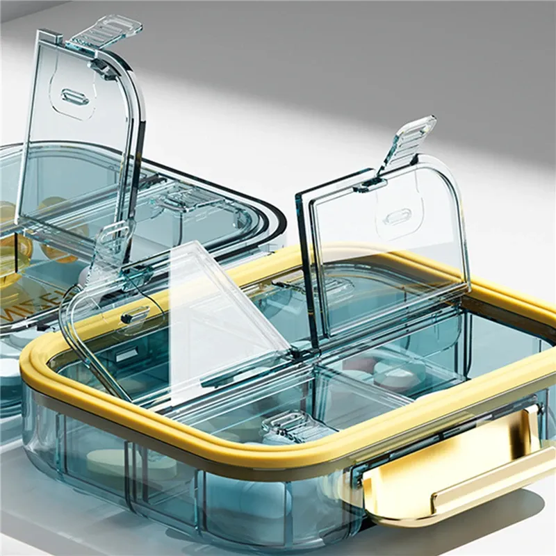 Portable Multi-Grid Medicine Storage Box for Pills, Vitamins, and Fish Oils - Compact Travel Pill Organizer Container showcase 7