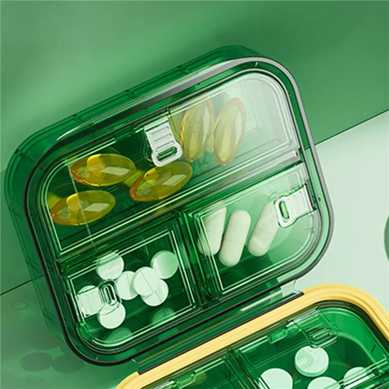 Portable Multi-Grid Medicine Storage Box for Pills, Vitamins, and Fish Oils - Compact Travel Pill Organizer Container showcase 2