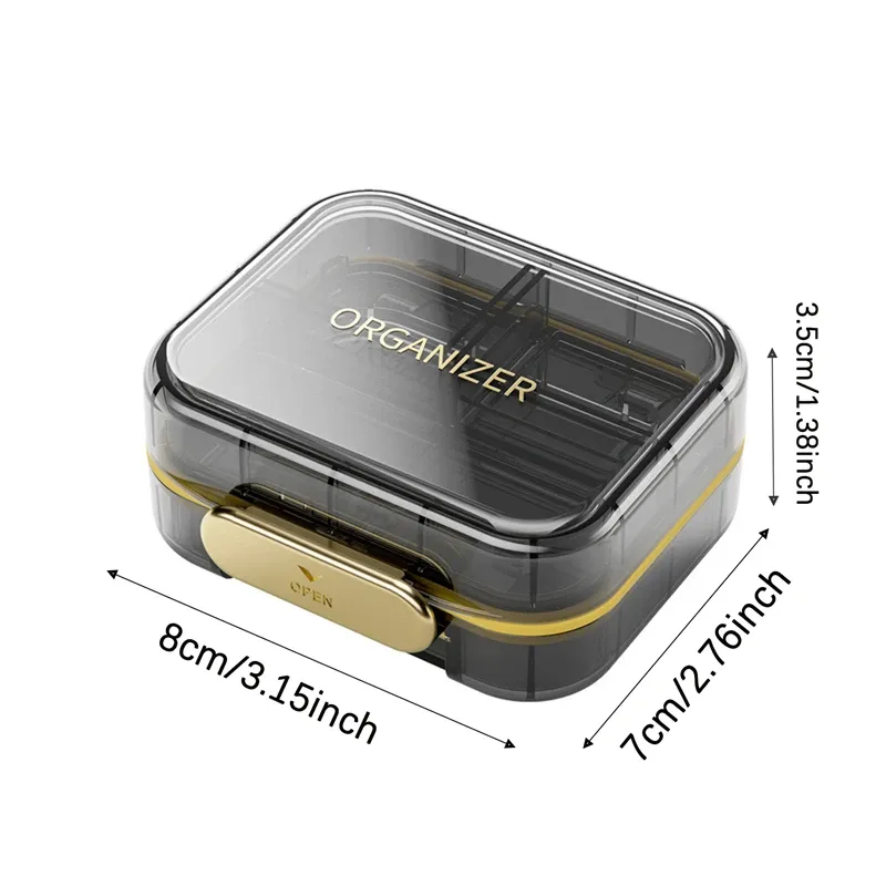 Portable Multi-Grid Medicine Storage Box for Pills, Vitamins, and Fish Oils - Compact Travel Pill Organizer Container showcase 1