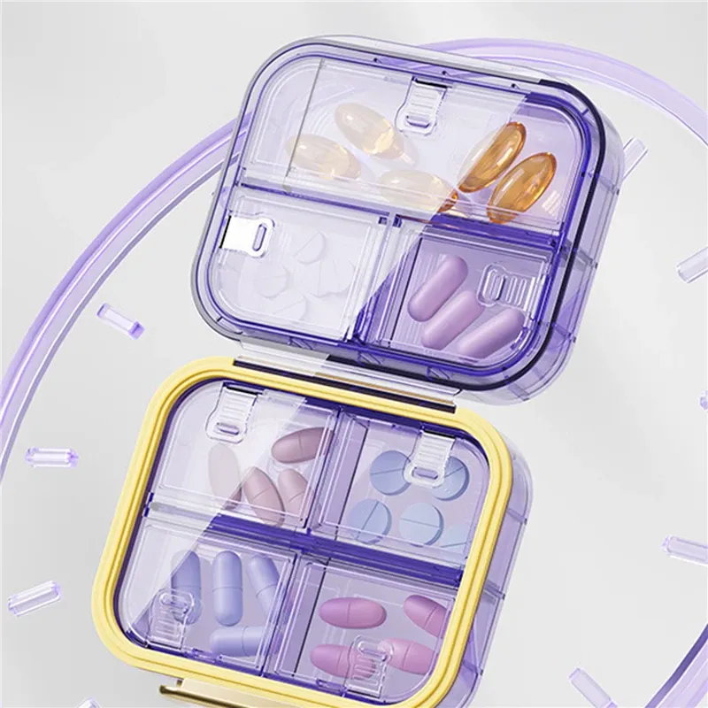 Portable Multi-Grid Medicine Storage Box for Pills, Vitamins, and Fish Oils - Compact Travel Pill Organizer Container showcase 4