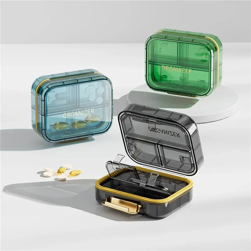 Portable Multi-Grid Medicine Storage Box for Pills, Vitamins, and Fish Oils - Compact Travel Pill Organizer Container thumbnail 3