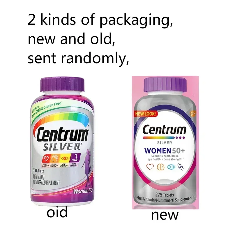 Centrum Silver Multivitamin & Multimineral Tablets for Men & Women Over 50 - Supports Healthy Aging, Immune & Energy - 275 Men's / 200 Women's Count thumbnail 4