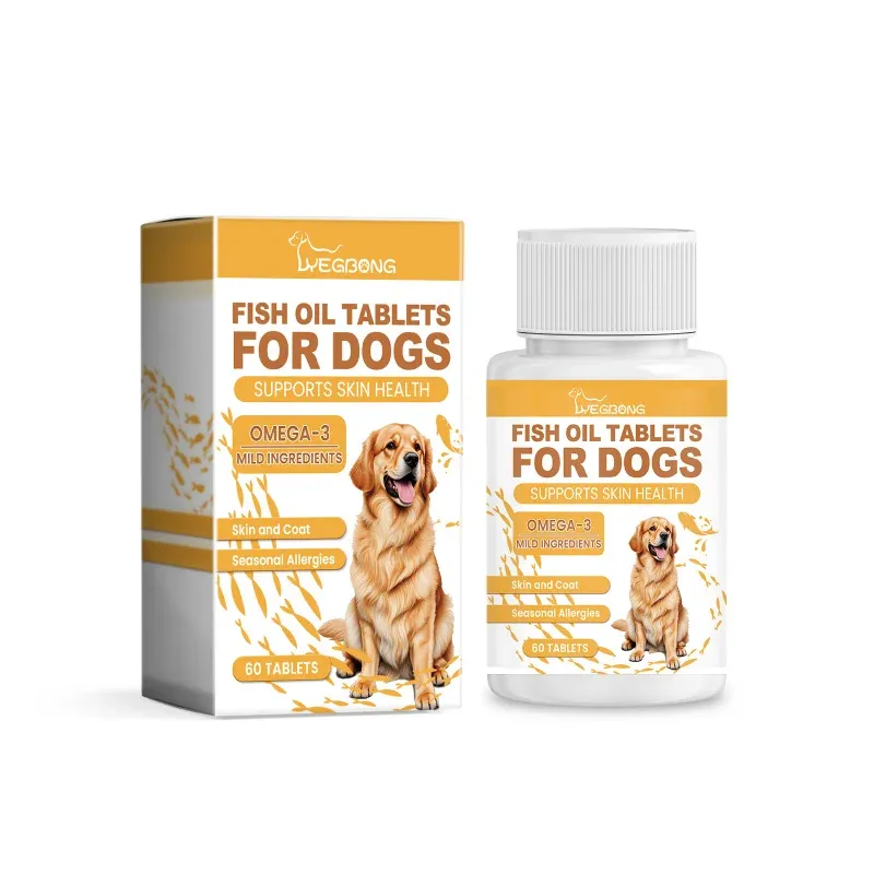 Dog Multivitamin Fish Oil Tablets for Skin & Coat Health - Omega Fatty Acids for Immune & Heart Support - All Size Dogs thumbnail 2