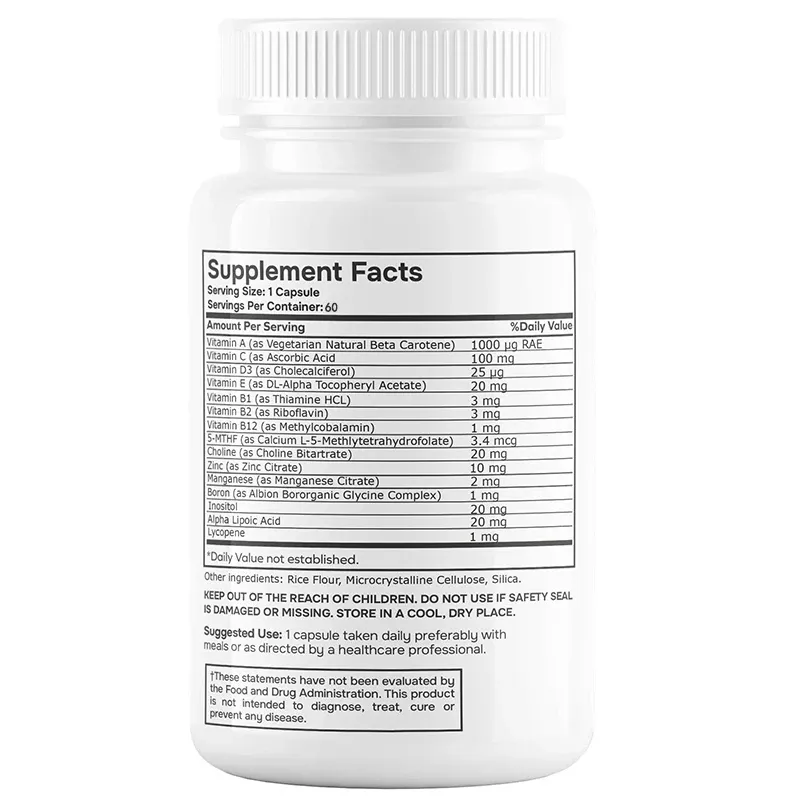 Methylated Multivitamins with Methyl B12 & Methylfolate - 60 Tablets for MTHFR Support, Enhanced Absorption Daily Supplement thumbnail 2