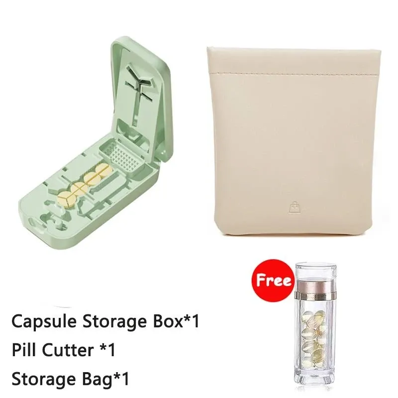 Multi-Functional Pill Cutter with Stainless Steel Blades, Tablet Splitter for Vitamins, Grinder, and Storage - Perfect for Travel and Daily Use thumbnail 5