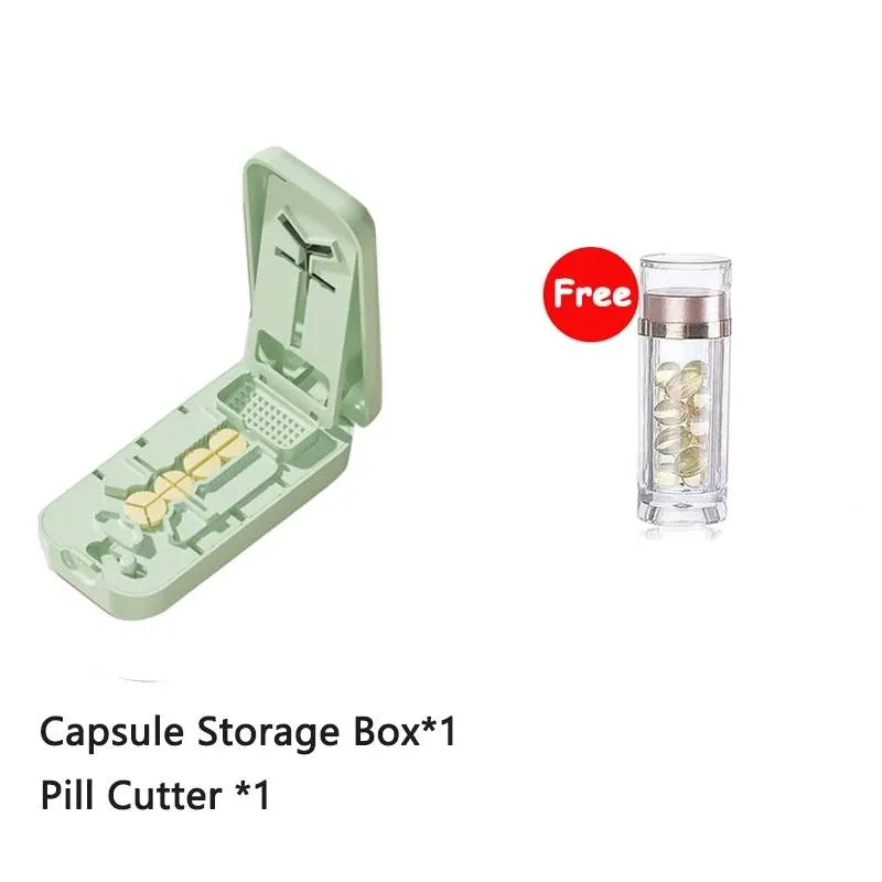 Multi-Functional Pill Cutter with Stainless Steel Blades, Tablet Splitter for Vitamins, Grinder, and Storage - Perfect for Travel and Daily Use thumbnail 4