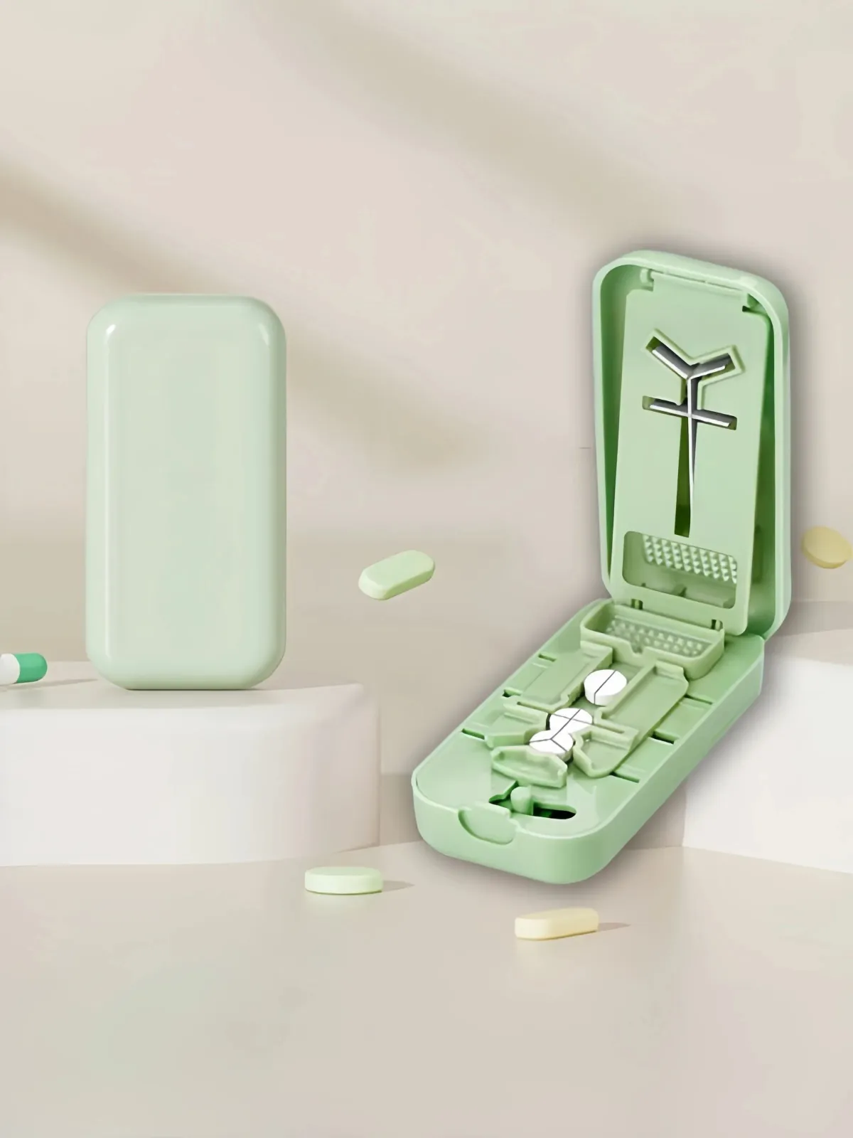 Multi-Functional Pill Cutter with Stainless Steel Blades, Tablet Splitter for Vitamins, Grinder, and Storage - Perfect for Travel and Daily Use showcase 2