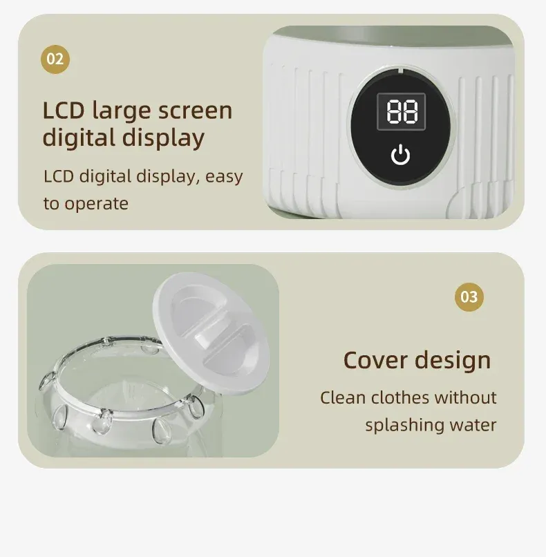 Portable Wireless Mini Washing Machine for Underwear & Socks, 1L Capacity, Dehydratable Laundry Bucket for Small Items showcase 20