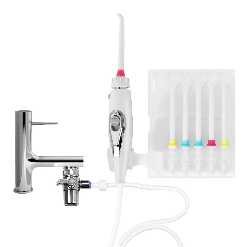 Portable Dental Water Flosser Oral Irrigator - Gentle Faucet-Powered Water Jet for Effective Teeth Cleaning & Braces Care thumbnail 1