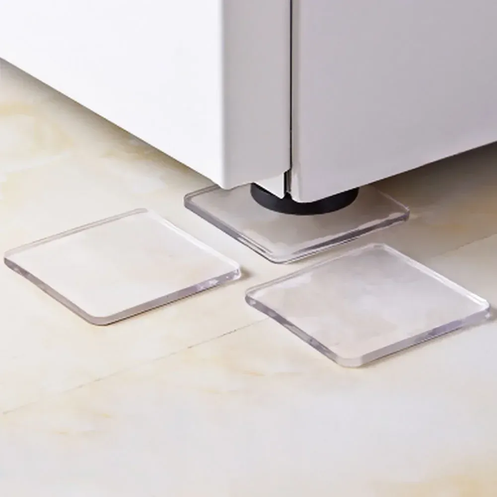 4pcs Anti-Vibration Silicone Non-Slip Mats for Washing Machines & Home Appliances - Shockproof, Transparent, Reusable, Cut-to-Size showcase 9