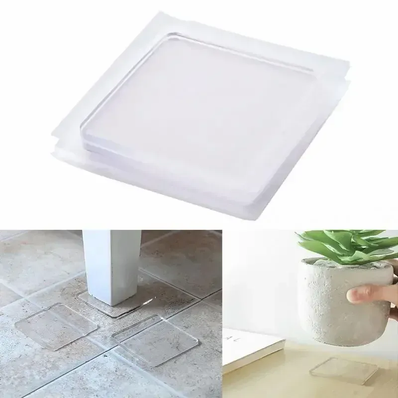 4pcs Anti-Vibration Silicone Non-Slip Mats for Washing Machines & Home Appliances - Shockproof, Transparent, Reusable, Cut-to-Size thumbnail 2
