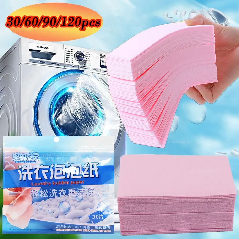 Portable Laundry Tablets - Concentrated Detergent Sheets for Deep Cleaning & Fresh Fragrance, Travel-Friendly Washing Paper for All Machines (30/60/90/120pcs)