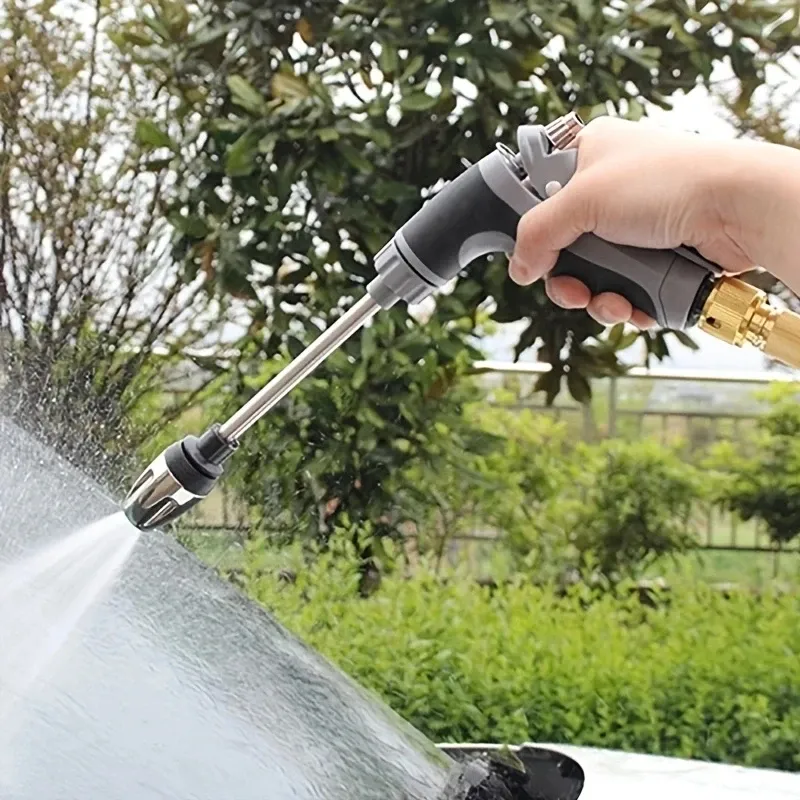 Portable High-Pressure Water Gun for Car Wash & Garden Watering - Adjustable Metal Nozzle Sprinkler with Foam Function showcase 1