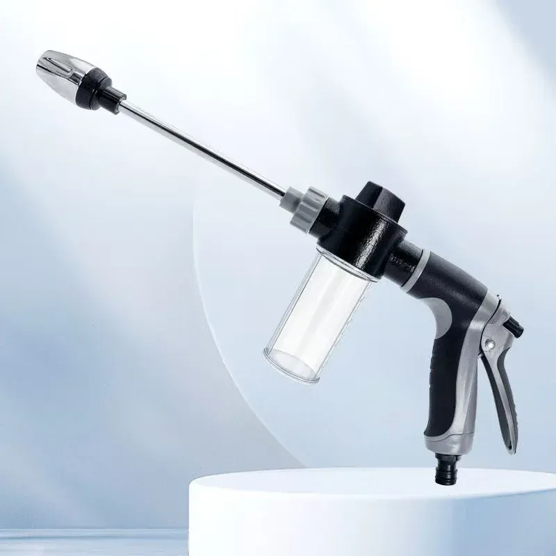 Portable High-Pressure Water Gun for Car Wash & Garden Watering - Adjustable Metal Nozzle Sprinkler with Foam Function thumbnail 1