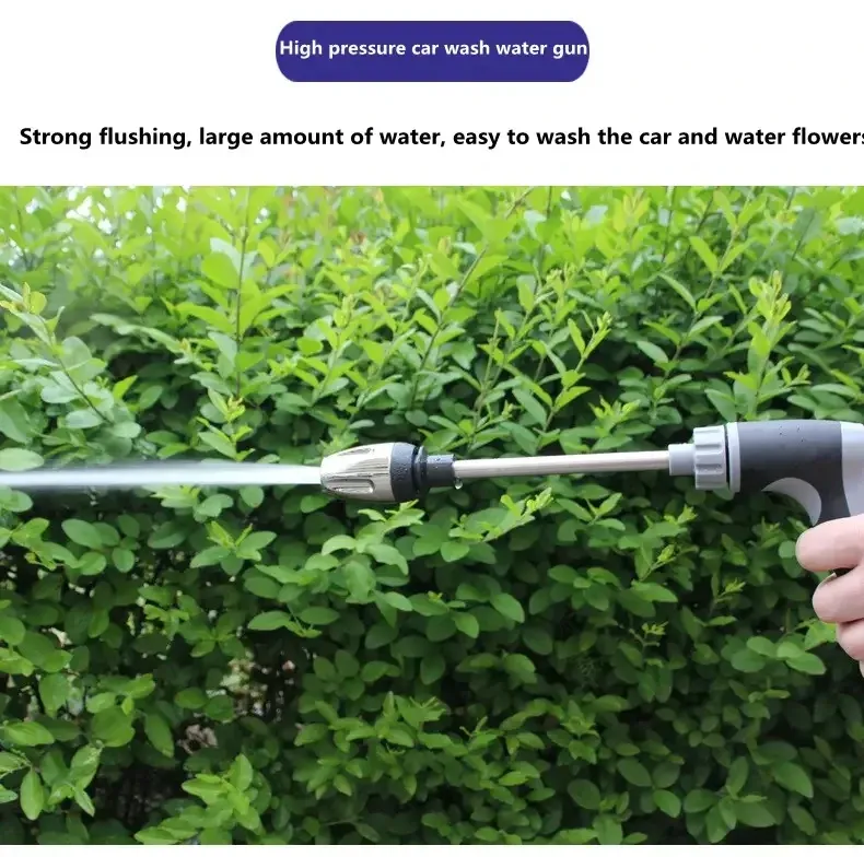 Portable High-Pressure Water Gun for Car Wash & Garden Watering - Adjustable Metal Nozzle Sprinkler with Foam Function showcase 13