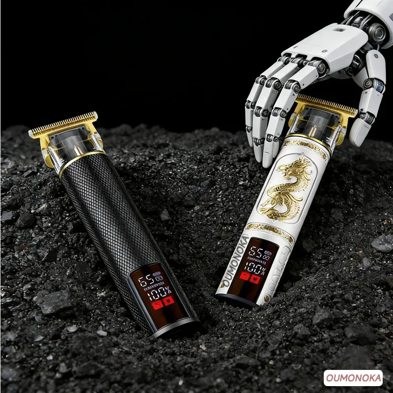 T9 Vintage Electric Hair Clipper for Men, Professional Cordless Barber Trimmer, USB Rechargeable Hair Cutting Machine, Portable Beard Shaver, Powerful 7500 RPM Motor, Manganese Steel Blade