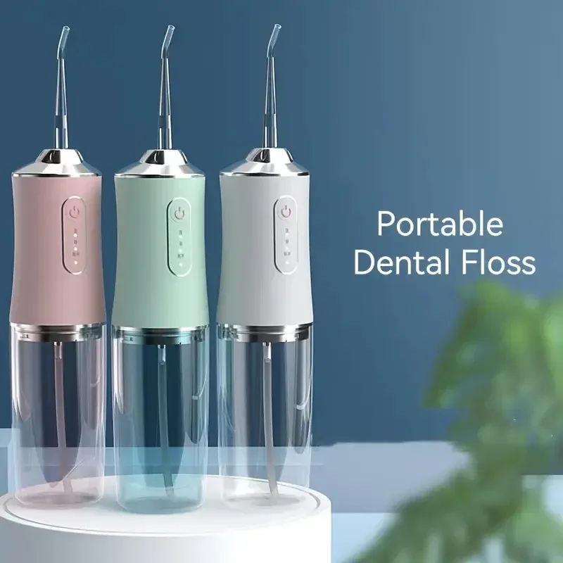 Portable Oral Irrigator Water Flosser for Teeth Cleaning - USB Rechargeable 220ml Tank, 3-Gear Settings for Interdental Care thumbnail 1