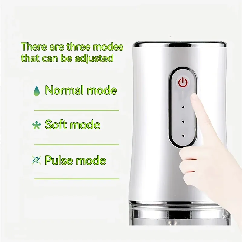 Portable Oral Irrigator Water Flosser for Teeth Cleaning - USB Rechargeable 220ml Tank, 3-Gear Settings for Interdental Care showcase 4