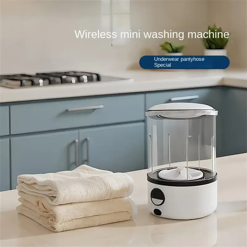 Portable Underwear Washer - Smart Mini Travel Washing Machine with 99.9% Sterilization, 2L Capacity, 3-Level Cycle, Rechargeable for Travel & Home Use thumbnail 5