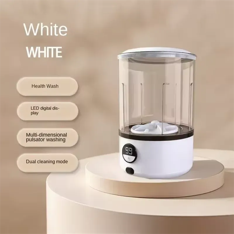 Portable Underwear Washer - Smart Mini Travel Washing Machine with 99.9% Sterilization, 2L Capacity, 3-Level Cycle, Rechargeable for Travel & Home Use thumbnail 2