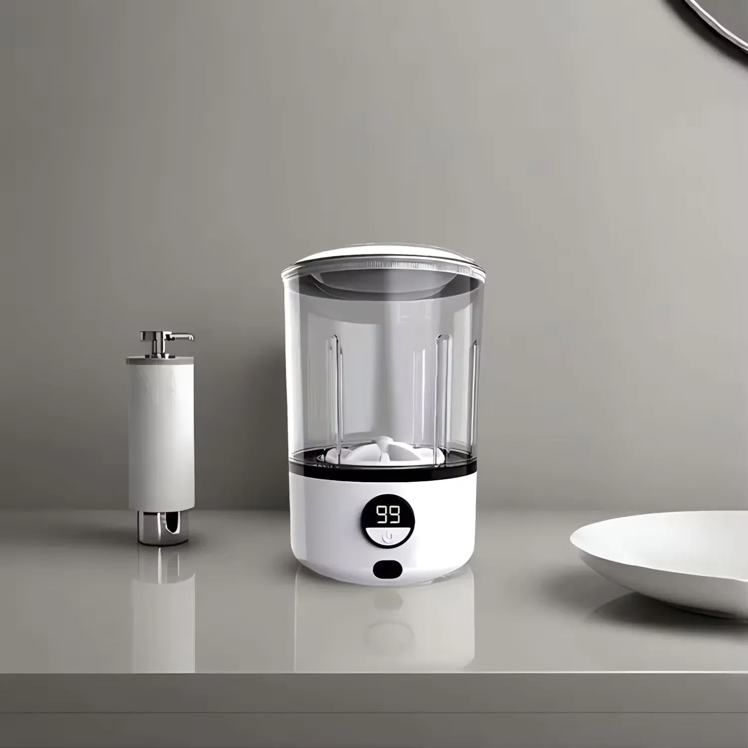 Portable Underwear Washer - Smart Mini Travel Washing Machine with 99.9% Sterilization, 2L Capacity, 3-Level Cycle, Rechargeable for Travel & Home Use thumbnail 6
