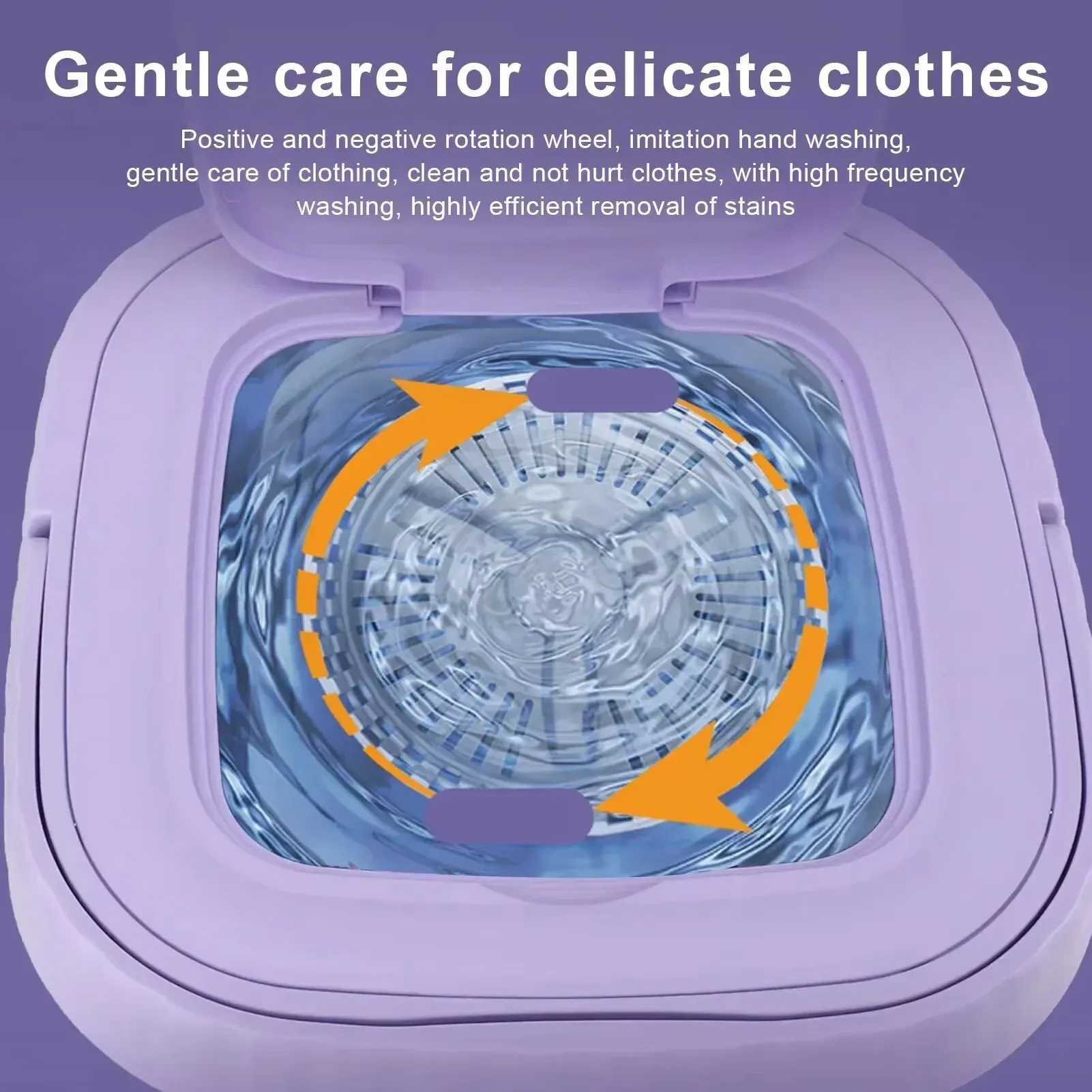 Portable 8L Foldable Mini Washing Machine with Spin Dryer - Compact, Lightweight, and Efficient for Underwear, Socks, Baby Clothes - Ideal for Travel, Dorms, and Small Spaces thumbnail 5