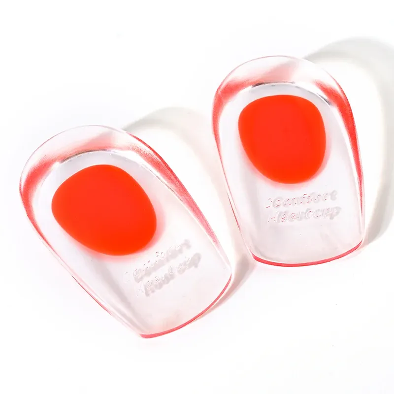 1 Pair Silicone Gel Heel Cups for Men & Women - Shock Absorbing Cushion Insoles for Foot Pain Relief, Plantar Fasciitis, and Spur Support - Fits Shoe Sizes EU35-46 thumbnail 3
