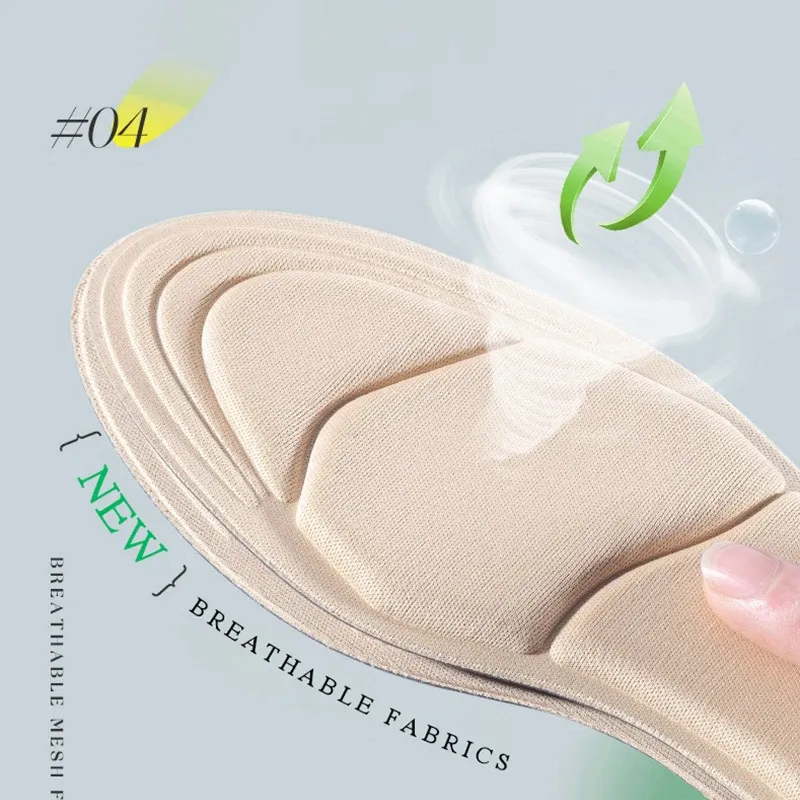 Women's Memory Foam Insoles for High Heels & Shoes - Cutable, Anti-Slip, Breathable Comfort with Heel Protection and Massage - One Pair thumbnail 3