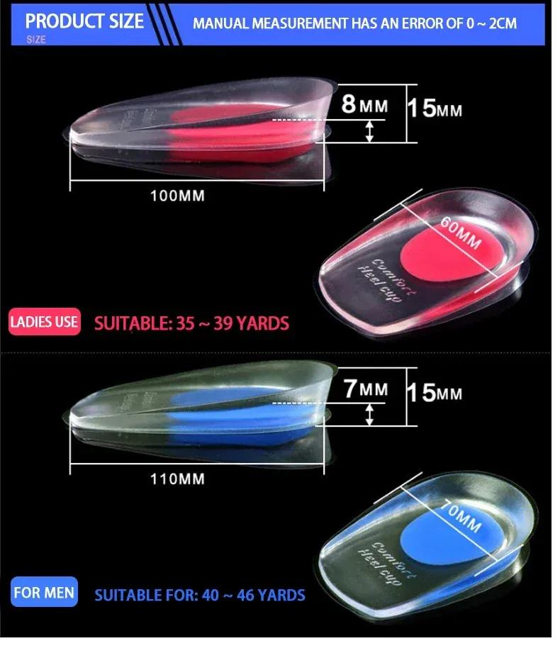 Comfortable Gel Silicone Insole for Men & Women - Full Cushion Shoe Pad for Foot Pain Relief, Arch Support, and High Heel Comfort showcase 5