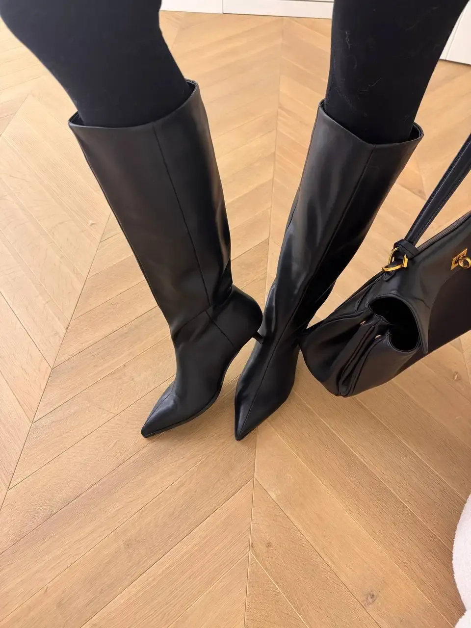 FEDONAS Women's Genuine Leather Suede Knee-High Boots with High Heels - Warm Autumn/Winter Fashion Long Knight Boots for Stylish Ladies showcase 8