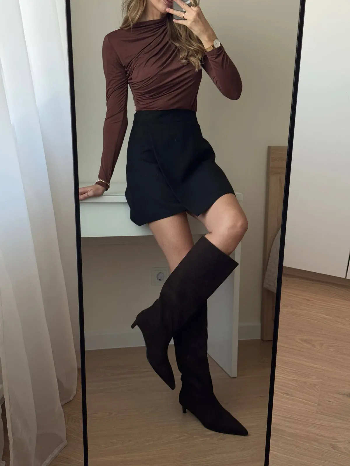 FEDONAS Women's Genuine Leather Suede Knee-High Boots with High Heels - Warm Autumn/Winter Fashion Long Knight Boots for Stylish Ladies showcase 12