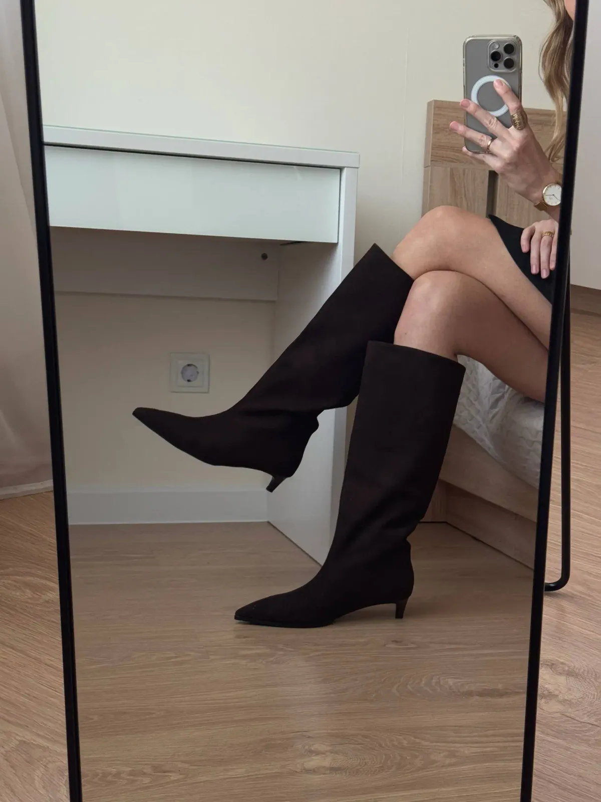 FEDONAS Women's Genuine Leather Suede Knee-High Boots with High Heels - Warm Autumn/Winter Fashion Long Knight Boots for Stylish Ladies showcase 11