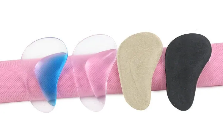 Unisex Silicone Arch Support Insoles for Flat Feet & High Heels - Comfortable Orthotic Inserts for Flat Shoes, 2/4 Pairs showcase 3
